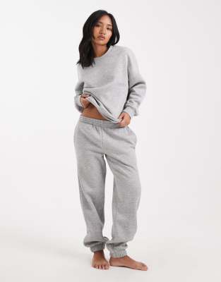Vero Moda Petite - Oversize-Jogginghose in Hellgrau mit Bündchen, Kombiteil