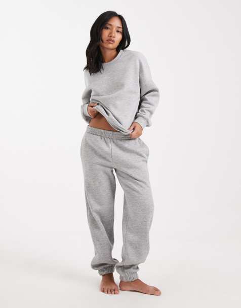 Vero Moda Petite oversized cuffed trackies in light grey (part of a set) - view 1