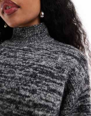 Vero Moda Petite Oversized Rollneck Sweater In Black