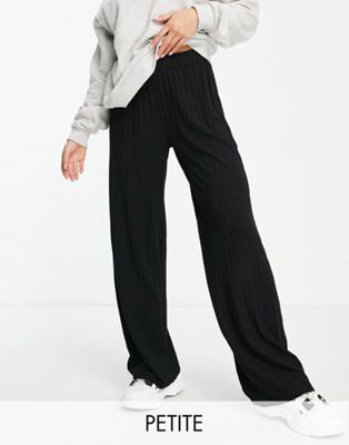 Pantalons et leggings Vero Moda Petite - Pantalon d'ensemble large côtelé - Noir