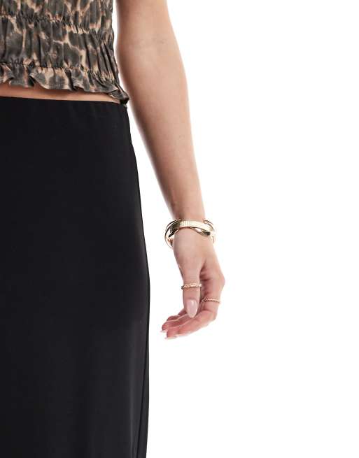 Vero Moda Petite - Pantaloni a fondo ampio neri in jersey crêpe, 3 di 5