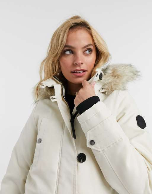 Cream parka sale coat womens