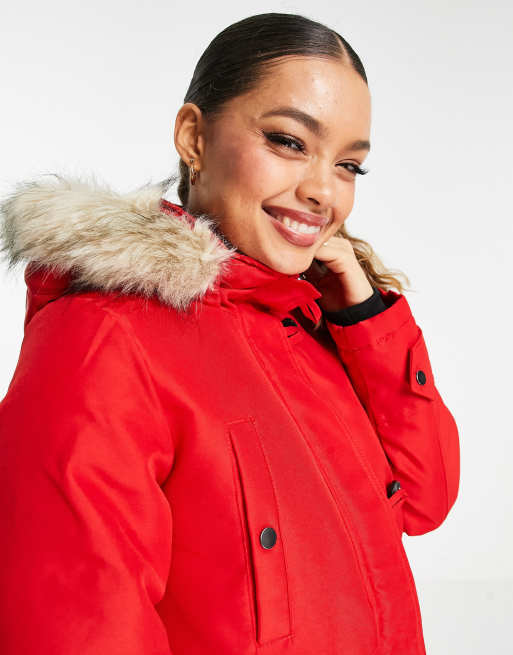 Asos shop red parka