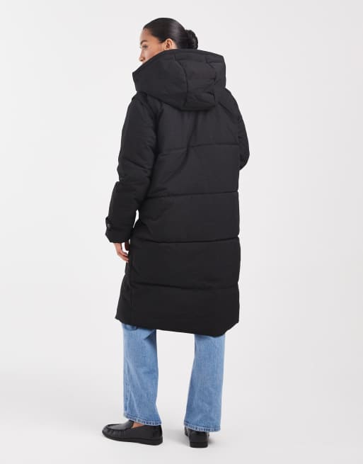 Vero Moda Petite - Piumino taglio lungo 2 in 1 nero con maniche rimovibili, 4 di 5