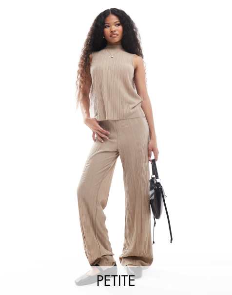 Vero Moda Petite - Plissé broek van co-ord set in stone - view 1