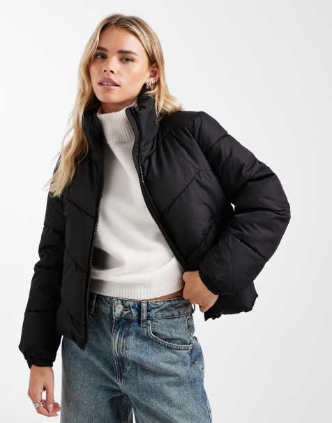 Vero Moda Petite puffer jacket in black