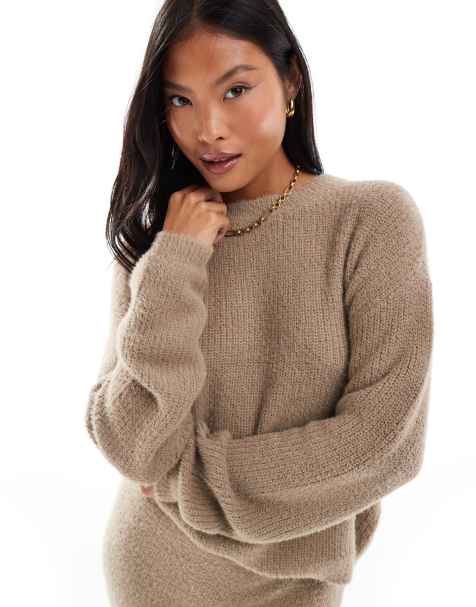 Vero Moda Petite - Pull d'ensemble en maille duveteuse - Beige - view 1
