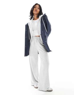 Vero Moda Petite Raincoat With Hood In Blue