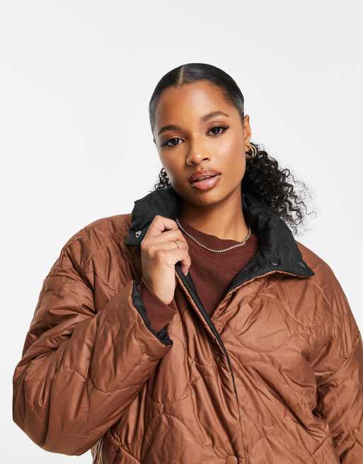 Tan funnel neck clearance coat