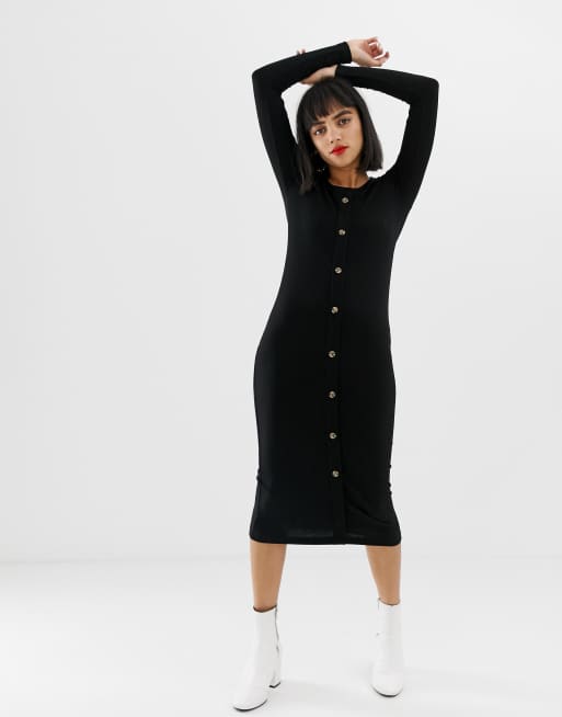 Vero moda button outlet front midi dress