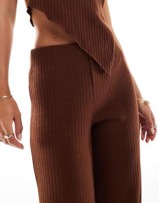 Vero Moda Petite Ribbed Wide Leg Pants