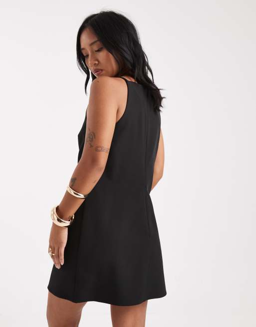 Vero Moda Petite - Robe courte style nageur ajustée à fines bretelles - Noir, 4 de 4