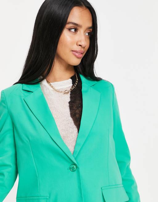 Vero Moda Petite – Schmal geschnittener Anzugblazer in leuchtendem Grün, 3 von 4