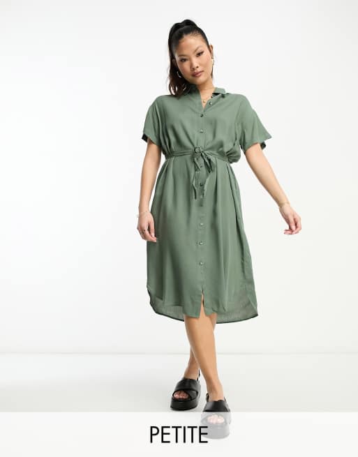 Petite shirt best sale midi dress