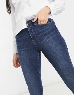 dark blue petite skinny jeans