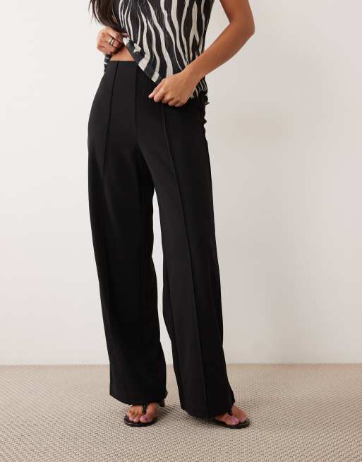 Vero Moda Petite - Sorte bukser med vide ben og pintucks , 2 af 5