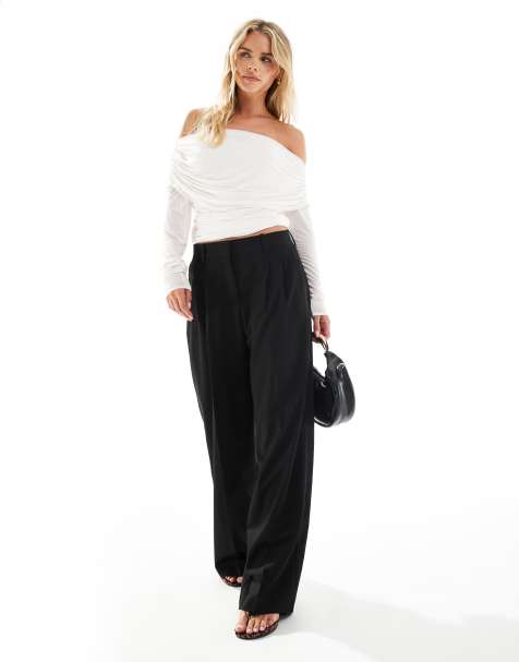 Vero Moda Petite - Sorte skræddersyede dad-bukser - view 1