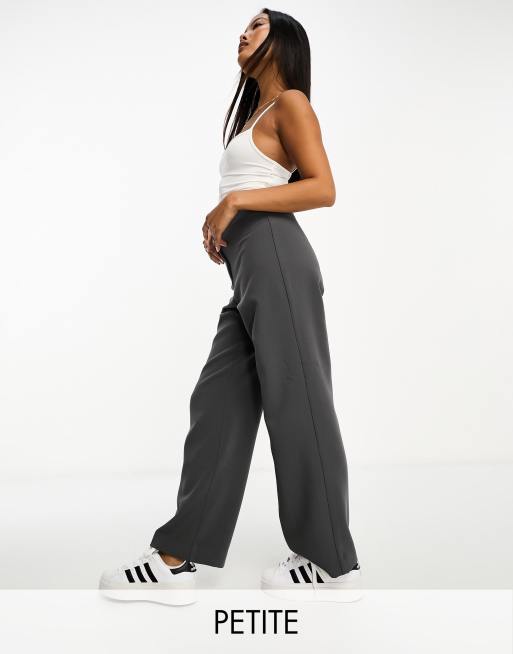 Vero Moda Petite straight leg pants in grey