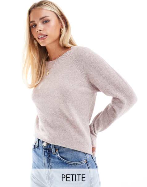 Vero Moda Petite – Strickpullover in meliertem Altrosa mit Rundhalsausschnitt - view 1
