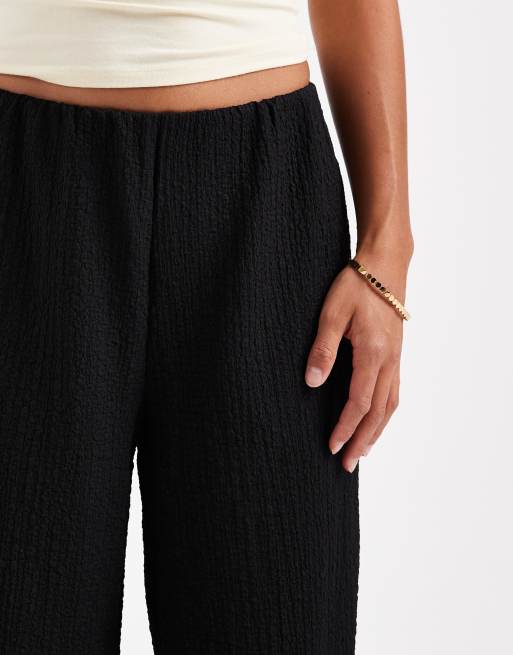 Vero Moda Petite – Strukturierte Jersey-Hose zum Überziehen in Schwarz, 5 von 5