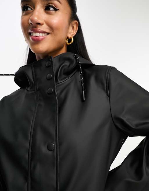 Vero Moda Petite – Svart regnjacka med huva, 3 av 4