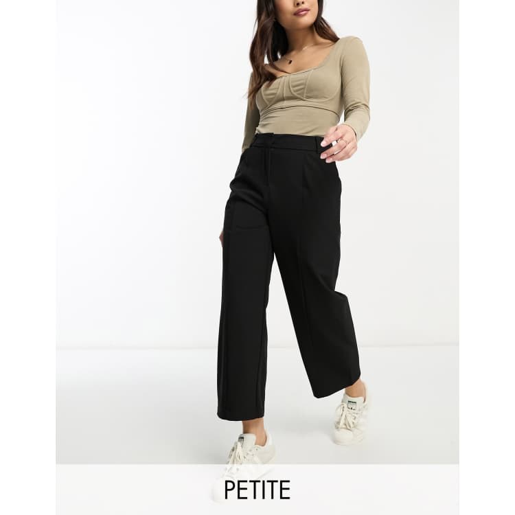 Black tailored shop cropped trousers