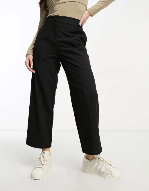 Straight cropped clearance trousers