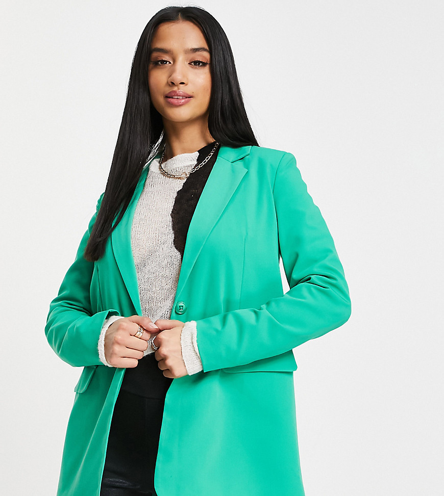 Vero Moda Petite tailored suit blazer in bright green
