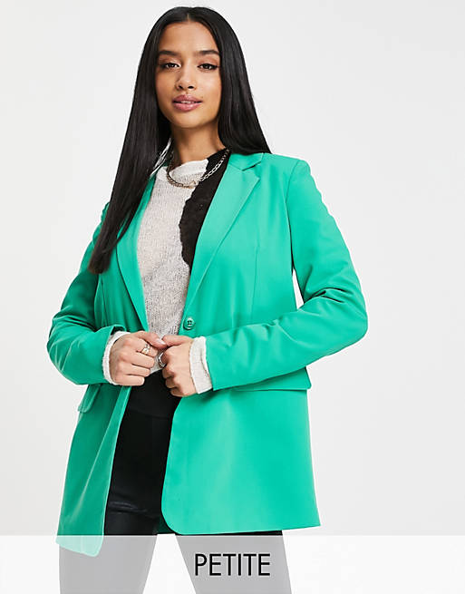 Vero Moda Petite tailored suit blazer in bright green