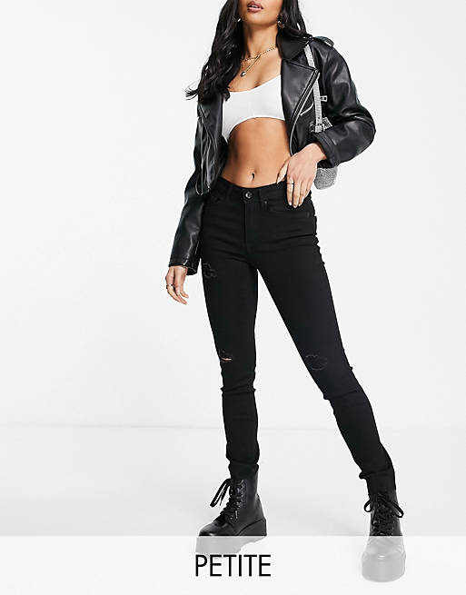 Vero Moda Petite - Tanya - Skinny jeans in zwart