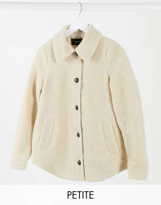 Vero Moda - Petite - Teddy jack in crème