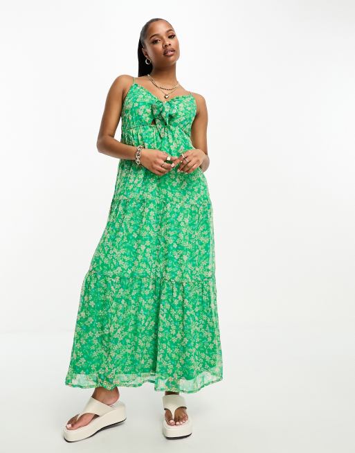 Vero moda 2025 green maxi dress