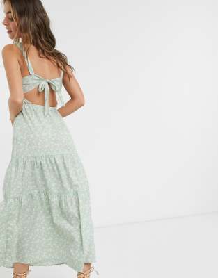 vero moda green maxi dress