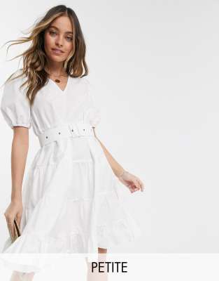 white tiered smock dress