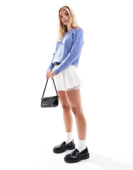 Vero Moda Petite - Trui met ronde hals in blauw, 3 van 4