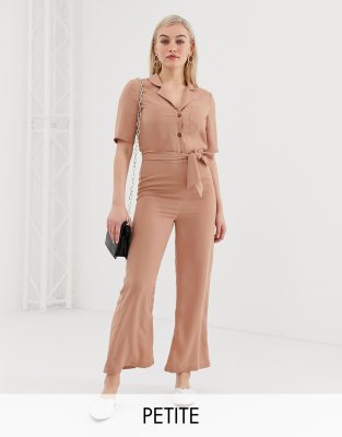 Vero Moda Petite Utility Jumpsuit-Tan