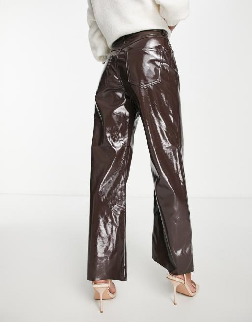 Vinyl pants hot sale zara