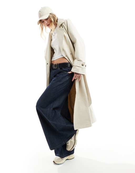 Vero Moda – Piaskowy prochowiec premium z paskiem
