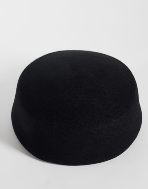 Vero Moda pillbox hat in black, 3 of 3