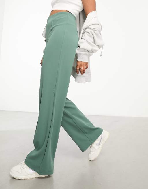 ASOS DESIGN flared sweatpants in forest green