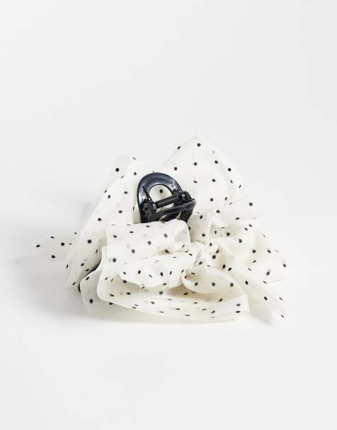 Vero Moda - Pinza para el cabello color crema y negro con estampado de lunares - view 1
