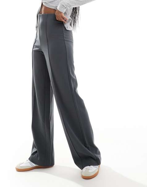 Vero Moda pleat front wide leg pants in gray - view 1