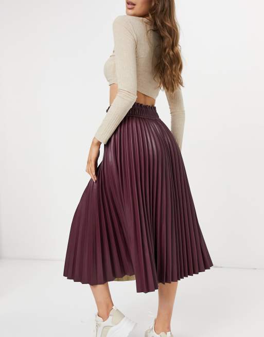 Burgundy shop skirt midi