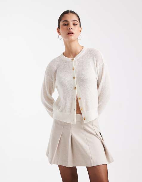 Vero Moda – Plisowana kremowa spódnica mini - view 1