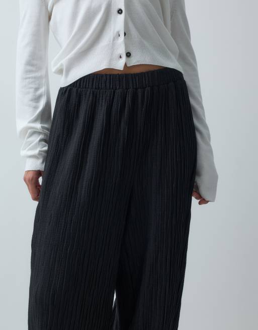 Vero Moda Plissee-Hose mit weitem Bein in Schwarz, 5 von 5