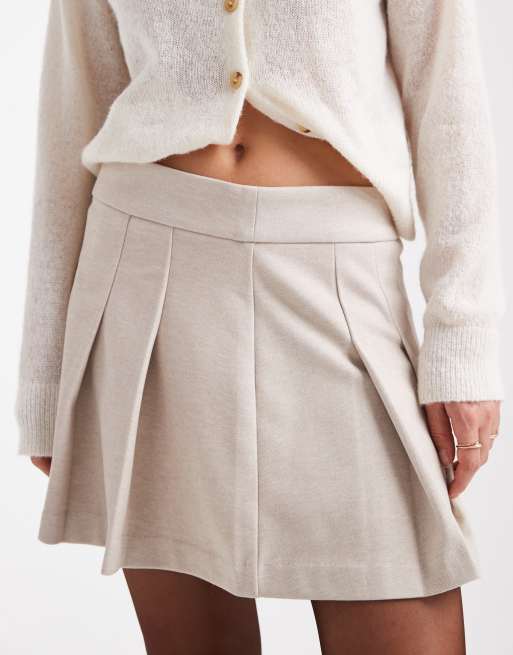 Vero Moda – Plissierter Minirock in Creme, 2 von 5