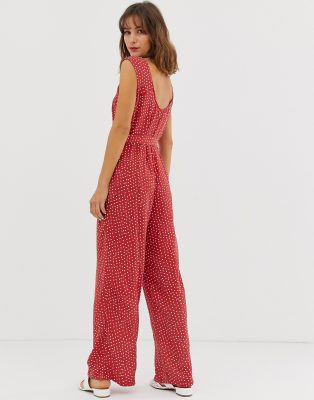 vero moda polka dot jumpsuit