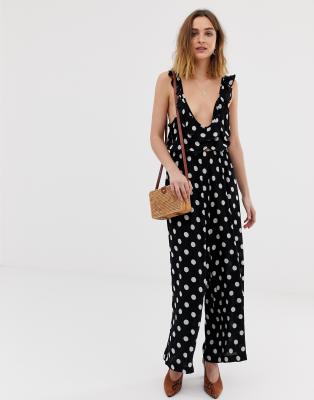 vero moda polka dot jumpsuit