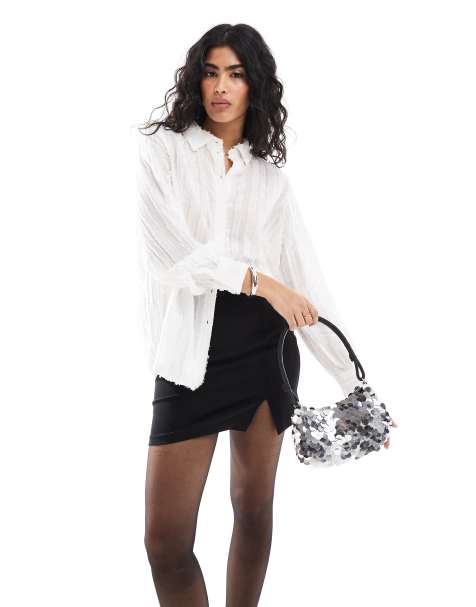 Vero Moda - Premium - Overhemd met textuur in wit - view 1
