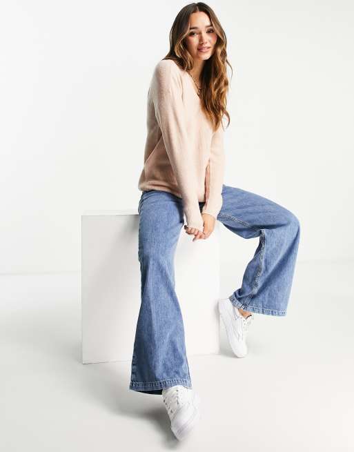 Vero Moda – Puderrosa tröja med v-ringning, 3 av 4